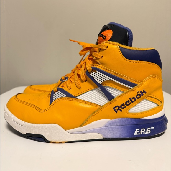 Reebok Pump Omni Zone Retro LA Lakers Gold/Violet/White Rare Retro US 10.5